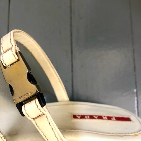 White Prada Sandals - Picture 9 of 9